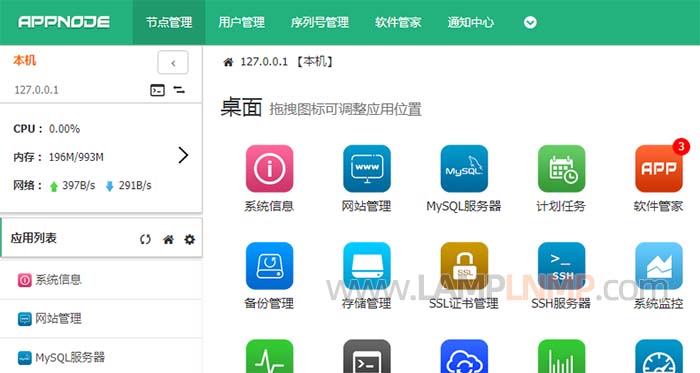 AppNode Linux服务器面板